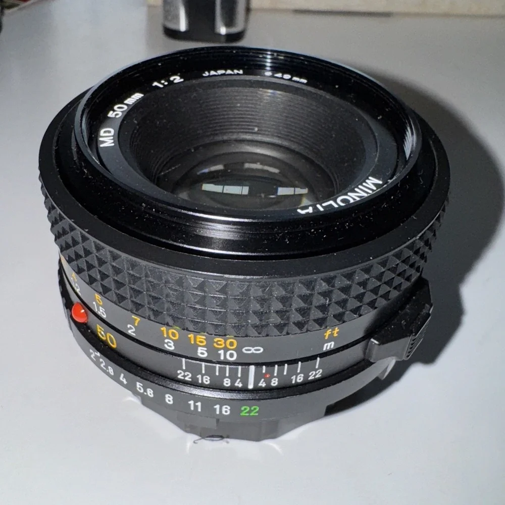 Minolta MD 50mm 1:2 F/2 Lens